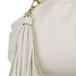 Understated Leather Leather White Crossbody Bag Photo 3