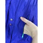 IZOD cobblestone  jacket windbreaker green purple 1980s snap front double collar Photo 6