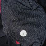 Lululemon Crop 17" Ruched Knee Zipper Pockets Mis Rise Black Pink Leggings Sz 8 Photo 6