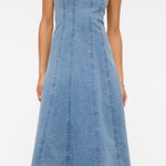 Abercrombie & Fitch Abercrombie strapless denim midi dress Photo 0