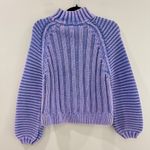 Free People Sweetheart Chunky Knit Sweater Blue Egret XS Photo 4