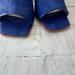 Schutz  Lizah Welt Wild NWOT size 7.5 Blue Calf Hair Leather Sandal Triangle Heel Photo 7