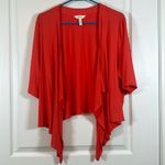 Soma  Open Front Cardigan 3/4 Sleeve Orange/Red XXL EUC #0756-VEG Photo 1