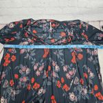 Free People ‎ Floral Smocked Blouse Butterfly Sleeve Top Womens Small Photo 8