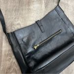 L.L.Bean  Black Italian Leather Shoulder Bag Photo 7