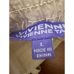 Vivienne Tam  Silk Wide Leg Pants Beige Elastic Waist Drawstring Size L Photo 2