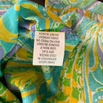 Barbara Gerwit Tunic Top Medium‎ Beaded Paisley Print Cotton Blouse Cover Up Blue Photo 7