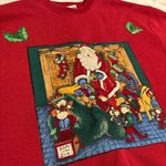 Vintage Christmas sweater crewneck size large Red Photo 1