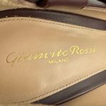 Gianvito Rossi  Clash 55 Brown Leather Pointed Toe Buckle Slip On Heels Pumps 9 Photo 5