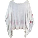 Gibson Latimer  Poncho Top Women S White Red Embroider Crochet Boho Chic Festival Photo 3
