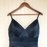 Bill Levkoff  1810 Navy Blue Long Evening Gown Bridesmaid Dress Formal Size 12 Photo 4