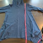 Cut Loose Boho Hoodie Top Women's S Sharkbite Hem Cotton Linen USA Lot of 2 Blue Photo 8