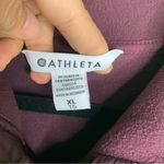 Athleta NEW burgundy cozy sherpa snap pullover sweatshirt size XL Photo 5