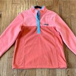 Columbia NWOT orange colorblock fleece quarter snap pullover large Photo 1