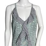 CAbi ‎ Dress Womens 4 Green Purple Morocco Garden Party Ruffles Maxi Bloomcore Photo 3