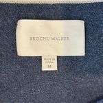 Brochu Walker Navy Blue Teddy Long Sleeve Crew Neck Tie Waist Sweater Blouse Med Photo 4