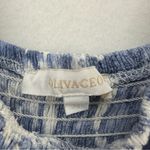 Olivaceous  Floral Print Smocked Cropped Top Size M Blue White Photo 2