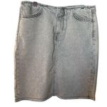 ZARA Jean skirt gray small denim NEW cotton pencil slit back pockets Photo 0