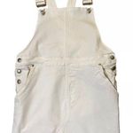 Listicle White Denim Overall Dress Photo 0