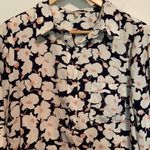 Skies Are Blue  Tab Sleeve Button Down Blouse Photo 1