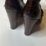 Charles David  Embossed Leather brown Faux Fur Brown Boots 6 1/2 Photo 10