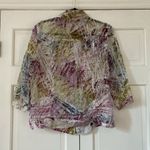 Coldwater Creek Sheer Velvet Burnout Full Zip Jacket XL Size 16 Artsy Lagenlook Photo 6