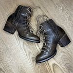 Freebird by Steven Devin Brown Leather Lace Up Ankle Boots Boho Women’s Size 8 Photo 7