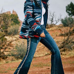 Ariat  R.E.A.L HIGH RISE FLARE w FRINGE LADIES JEANS Size 29L Photo 0