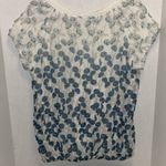 ROCHA JOHN ROCHA BRAND BLUE AND WHITE FLORAL DESIGN LINED WITH BALLOON HEM Size M Photo 6