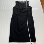 Calvin Klein Calvin Klein Black Pleated Bib Sleeveless Shift Dress Size 4 Photo 6