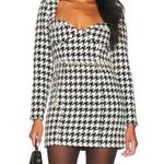 Revolve NWT ASSIGNMENT Blair Mini Dress Houndstooth Dress Size M Photo 3