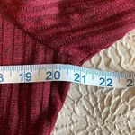 C'Est La Vie Womens Mock Neck Sweater Ribbed Long Sleeve Button Cuff Maroon XL Red Photo 5