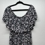 Womens Off Shoulder Maxi Dress 2XL Dark Floral Fairy Garden Party Event Occasion Black Size XXL Photo 6