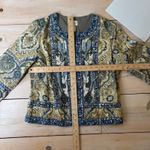  NWOT Women's Embellished Open Blazer Jacket Blue Multi S (Chico's 0) Photo 4