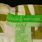 Allyson Whitmore Golf 10 Cotton Green & Gold Miniskirt Yellow Photo 1