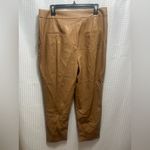 EXPRESS  Faux Leather Pants Women’s 14R Brown Straight Leg Photo 2