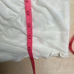 Anthropologie NWT mock neck mesh White Sleeveless Tank Top asymmetrical trim Med Photo 5