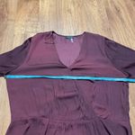 1. State  Wine Red Womens Drop Waist Surplice Faux Wrap Blouse Top Size XXL 2XL Photo 7