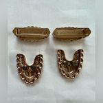 Gold Tone Western Floral Engraved Belt Buckle keeper Loop Holder Tips Vintage Photo 4