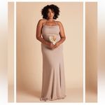 Birdy Grey  NWT Bridesmaid Maxi Dress Women’s Size XXL Taupe Cowl Neck‎ Crepe Photo 2