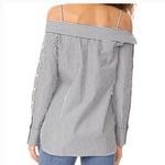 Guest Editor Off Shoulder Stripes Blouse NWT Photo 4