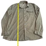 SheIn Oversized Corduroy Textured Shacket Olive Green Casual Fall Staple Size XXL Photo 4