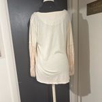 We The Free 💜  Cream Long Sleeve with Silky Printed Sleeves Photo 2