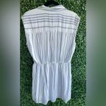 Japna White & Light Blue Stripes | Collar | Front & Side Pockets \ Women’s Lg Photo 6