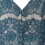 Maeve Anthropologie Emerald Teal Lace Elsa Peplum Waist Dress Size Small Photo 7