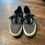 Vans Van’s Authentic Platform 2.0 Black and White Knit Plaid Sneakers, M7 W 8.5 Photo 1