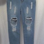 SheIn Destroyed Denim High Waisted Jeans Photo 0