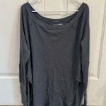 Free People Blue Gray Oversized Long Sleeve Size S Photo 0