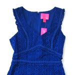 Lilly Pulitzer NWT Kaylee Shift in Lapis Lazuli Blue Petal Eyelet Dress 0 $198 Photo 2