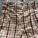 Petal and Pup  Brown Plaid Wide Leg Linen Pants. size small Photo 10